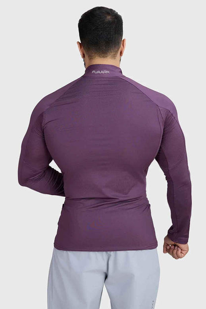 Fuaark Nz Thrive Pullovers T-shirt in plum color, casual style with soft fabric and comfortable fit.