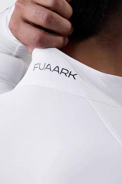 White Thrive Pullovers T-shirt by Fuaark Nz featuring a simple design on a comfortable cotton fabric.