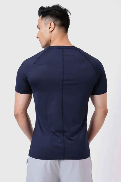 Fuaark Nz urban navy T-shirt for trendy casual wear, featuring a comfortable fit and stylish design on a plain navy fabric.