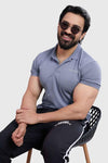 Wave Polo T-shirt Grey