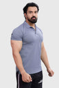 Grey Fuaark NZ Wave Polo T-shirt featuring a classic design and soft fabric, displayed laid flat with a focus on the front.