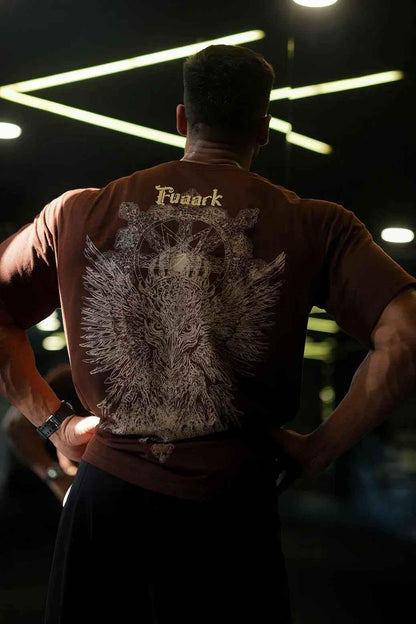 Fuaark Nz Coffee Eagle oversized vintage graphic t-shirt, ultra-soft relaxed fit, casual unisex tee with bold eagle design.