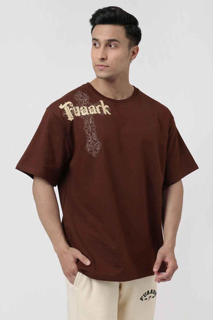 Fuaark NZ Coffee Eagle oversized vintage graphic T-shirt with ultra-soft, relaxed fit, featuring a bold eagle design on the front.