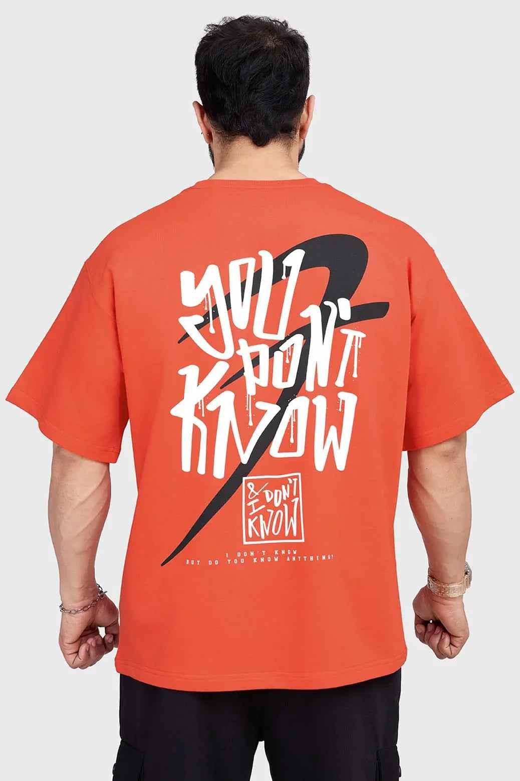 Orange Dapper oversized T-shirt by Fuaark Nz, premium cotton, relaxed fit, unisex streetwear, casual and comfortable.