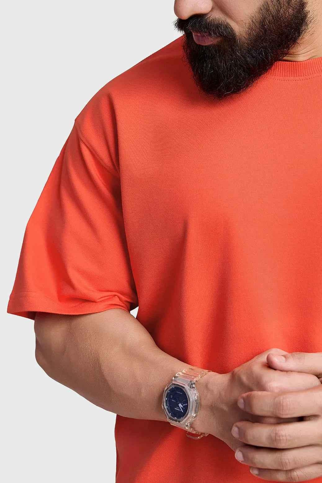 Orange Dapper Oversized T-Shirt by Fuaark Nz, premium cotton, relaxed fit, unisex streetwear, casual and comfortable style.