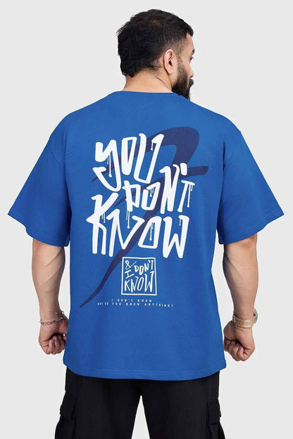 Royal blue Dapper Oversized T-shirt by Fuaark Nz featuring a relaxed fit and casual style, shown on a plain background.