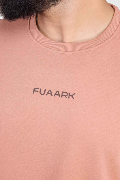 Fuaark Nz Element Oversized T-shirt in warm beige, featuring a relaxed fit and soft cotton fabric, displayed on a plain background.