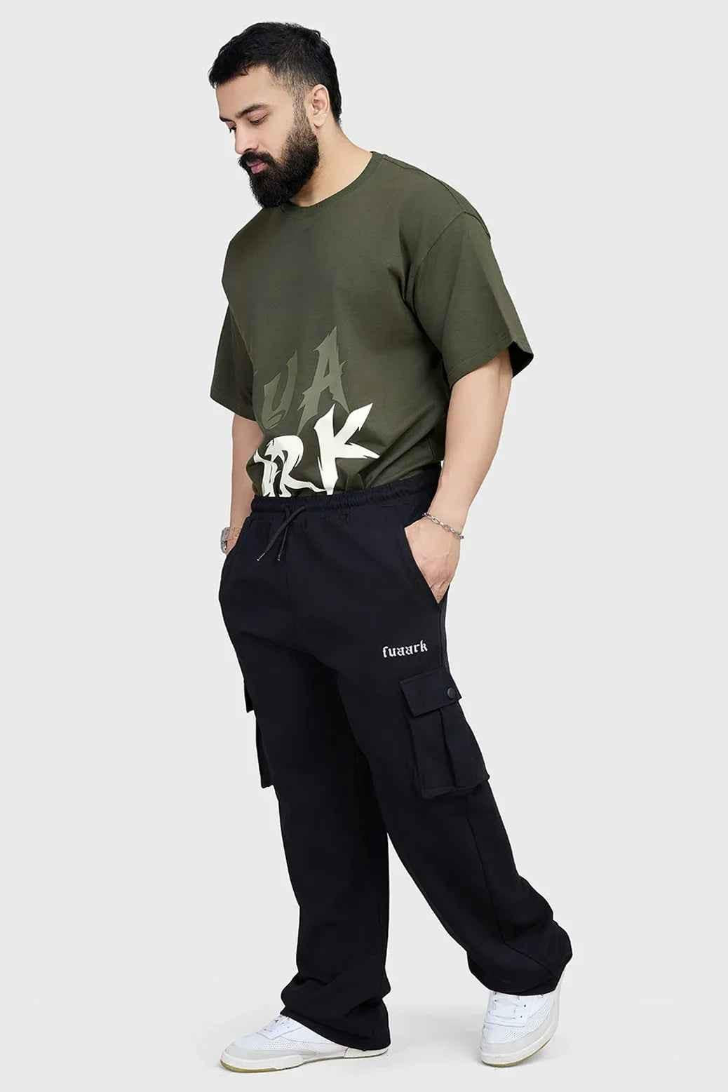 Fuaark Nz oversized olive T-shirt for women, casual style, soft fabric, relaxed fit, front view.