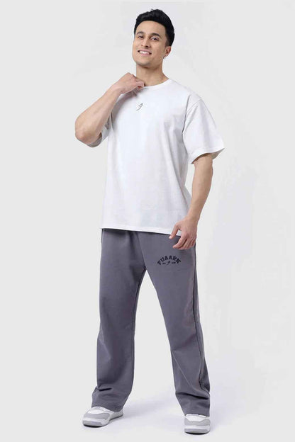 White oversized Fortitude T-shirt by Fuaark Nz, casual fit with soft fabric and relaxed style, shown on a plain background.
