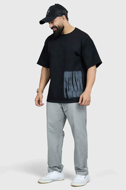 Fuaark Nz black oversized Gorilla T-shirt, heavyweight streetwear fit, relaxed casual style, front graphic design visible.