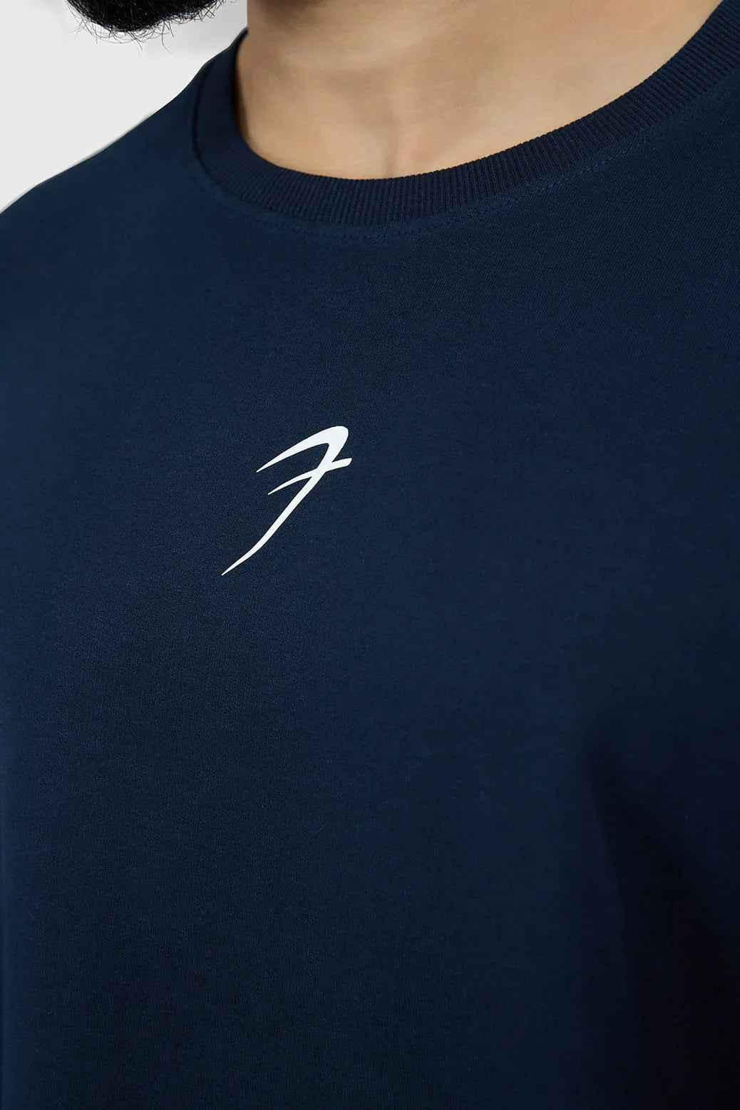 Navy Ignite oversized T-shirt by Fuaark Nz, casual fit, soft fabric, displayed on a plain background.