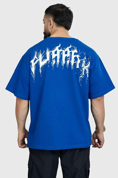Fuaark Nz royal blue oversized T-shirt for men, made from soft fabric for ultimate comfort and casual style.