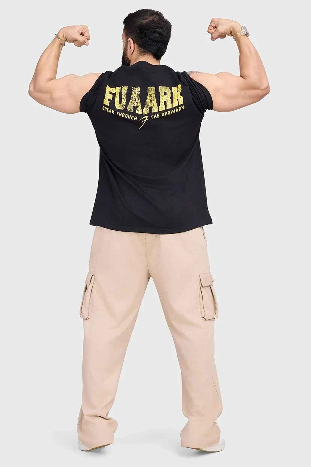 Black Trendsetter oversized T-shirt by Fuaark Nz, casual fit with a relaxed style and soft fabric.