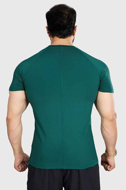 Emerald green Fuaark NZ Urban T-shirt for men, showcasing a casual fit and soft cotton fabric, with a simple crew neck design.