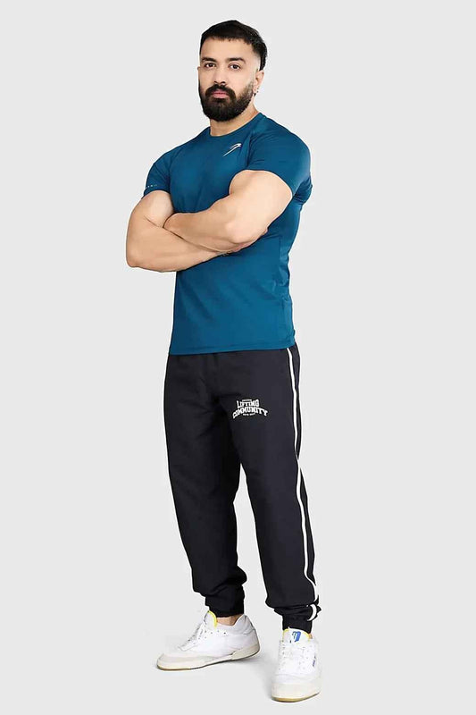 Fuaark Nz teal Urban T-shirt for men, casual fit, cotton fabric, front logo design, stylish and comfortable everyday wear.