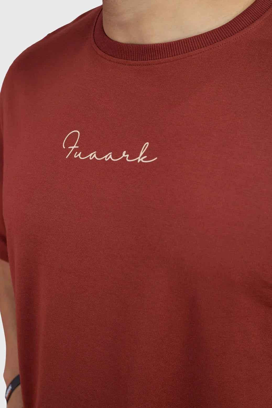 Rust oversized T-shirt for women by Fuaark Nz, featuring a relaxed fit and casual style perfect for weekend wear.