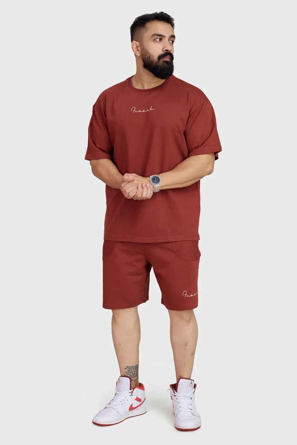 Rust oversized T-shirt for women by Fuaark NZ, designed for ultimate comfort, featuring a relaxed fit and soft fabric.