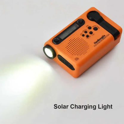 Full Band AM/FM/SW1/SW2 Radio, Torch, Solar Panel & Hand Crank - Power Bank Habicare