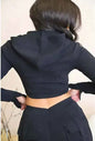 High-Waist Utility Cargo Pants for Women - Wide Leg Multi-Pocket Drawstring Pants