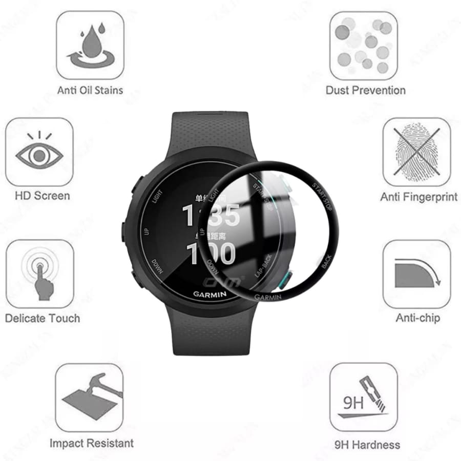 Screen Protectors for Garmin Forerunner 245 Watch Series (Pack of 2) That Watch Shop