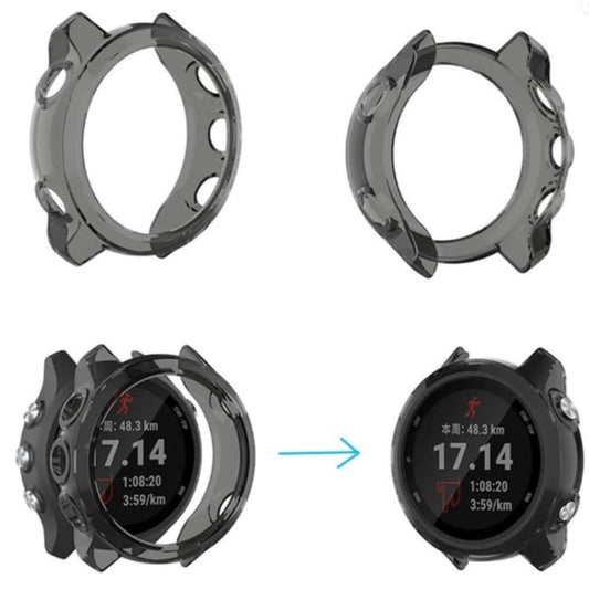 Clear Protective Case for Garmin Forerunner 645 Series (black) That Watch Shop
