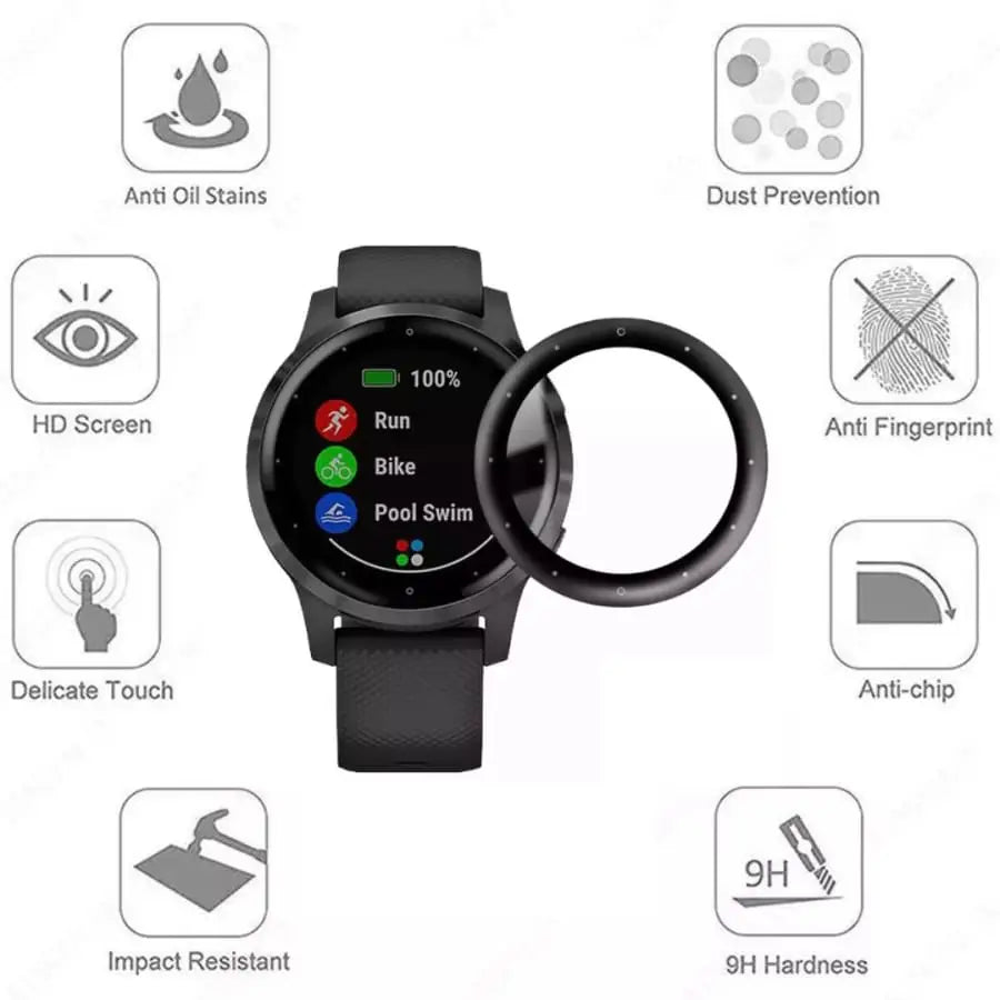 Screen Protectors for Garmin Vivoactive 4S (Pack of 5) Habicare