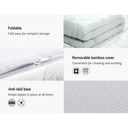Giselle Bedding Memory Foam Mattress Topper Cool Gel 8cm Queen