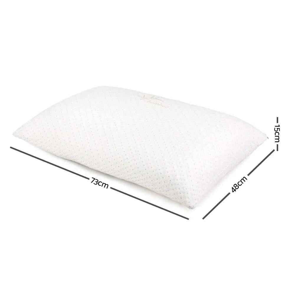Giselle Bedding Memory Foam Pillow Bamboo Cover Twin Pack