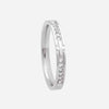 Stainless Steel Cross Ring with CZs- Silver