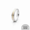 6mm Silver Greek Key on Gold Background Stainless Steel Band Rings
