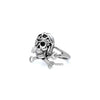 Men's Stainless Steel Skull with Bone Casting Rings