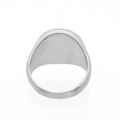 Stainless steel Compass Rose ring by Glitters featuring a detailed compass design on a sleek band.