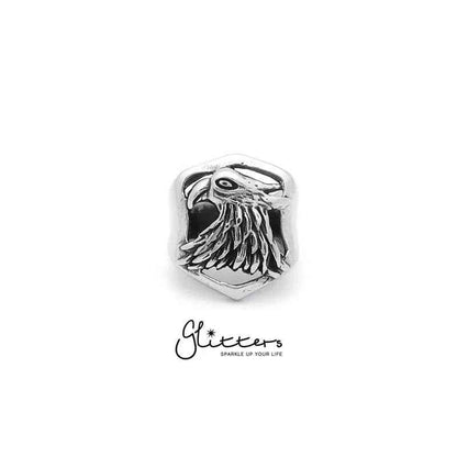 Stainless Steel Eagle Cast Ring by Glitters featuring a detailed eagle design on a sleek metal band.