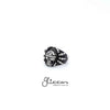 Stainless Steel Gothic Soldier Ghost Skull Spider Cast Ring