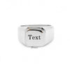 Personalised Stainless Steel Square Flat Top Signet Rings