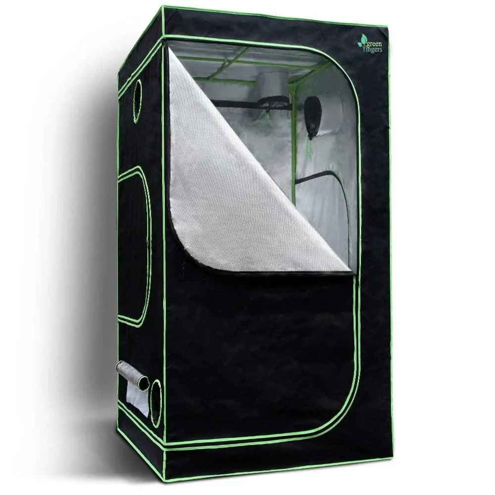 Green Fingers Grow Tent 100x100x200CM Hydroponics Kit Indoor Plant Room System