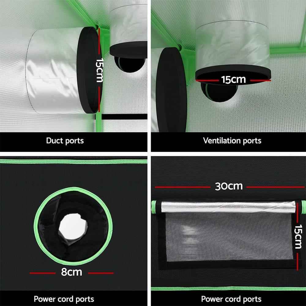 Green Fingers Grow Tent 100x60x180cm 4 Tiers Kits Hydroponics Indoor Grow System