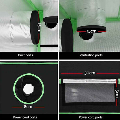 Green Fingers Grow Tent 100x60x180cm 4 Tiers Kits Hydroponics Indoor Grow System