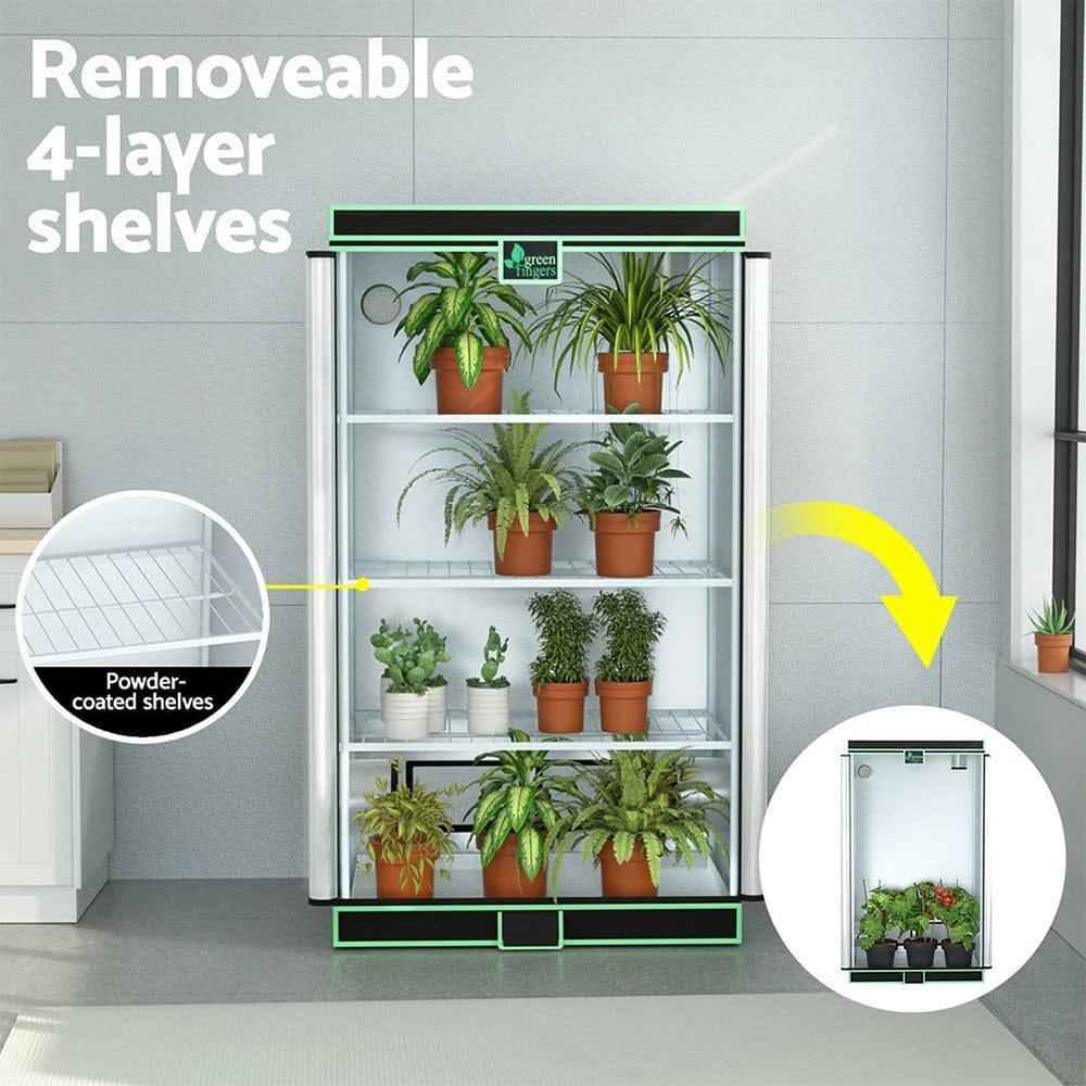 Green Fingers Grow Tent 100x60x180cm 4 Tiers Kits Hydroponics Indoor Grow System