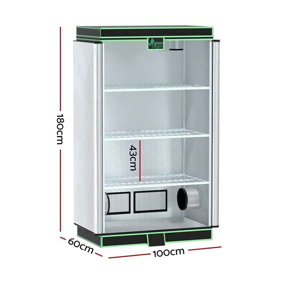 Green Fingers Grow Tent 100x60x180cm 4 Tiers Kits Hydroponics Indoor Grow System