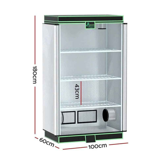 Green Fingers Grow Tent 100x60x180cm 4 Tiers Kits Hydroponics Indoor Grow System