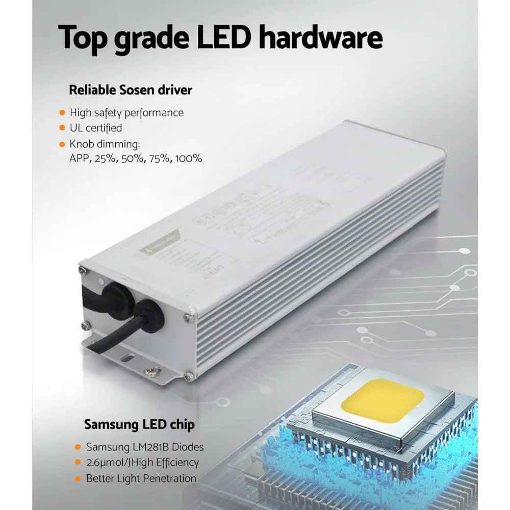 Green Fingers Max 2200W Grow Light LED Full Spectrum Indoor Plant All Stage Growth