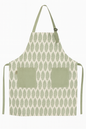 Frankly Cotton Classic Green and White Leaves Apron Nest & Stem Homewares