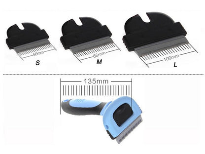 Pet Grooming Brush Size M, Blue dealonline.co.nz