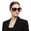 Polarized Lens Rhinestone Deco Sunglasses - PURPLE