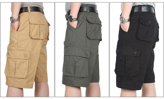 Cargo Short 1/2 Pants Outdoor Solid Color Work Short Multi-pocket Hiking Camping dealonline.co.nz