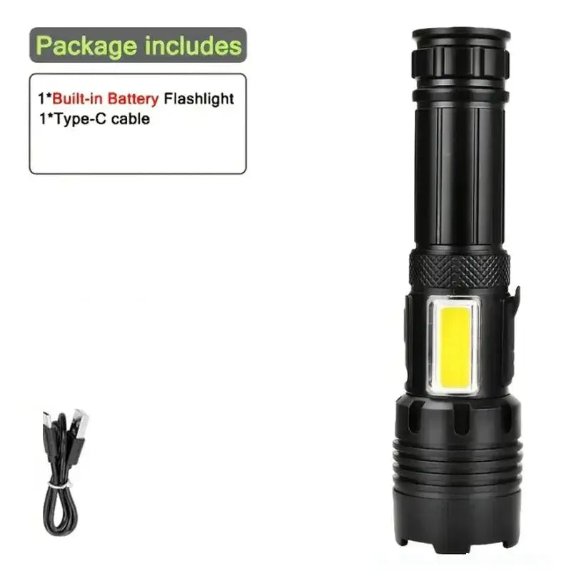 High Power Rechargeable LED Flashlight Habicare