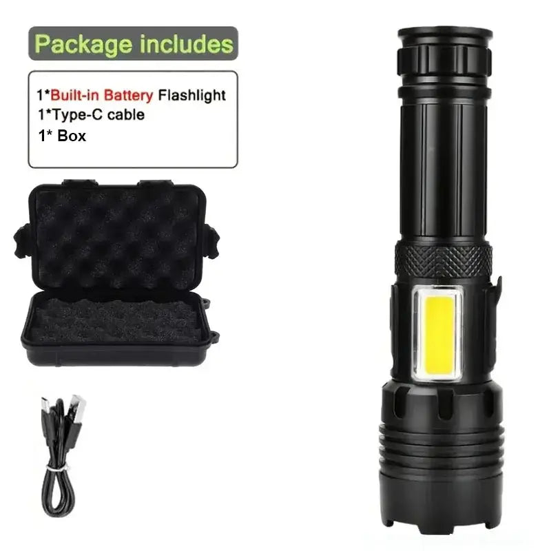 High Power Rechargeable LED Flashlight Habicare