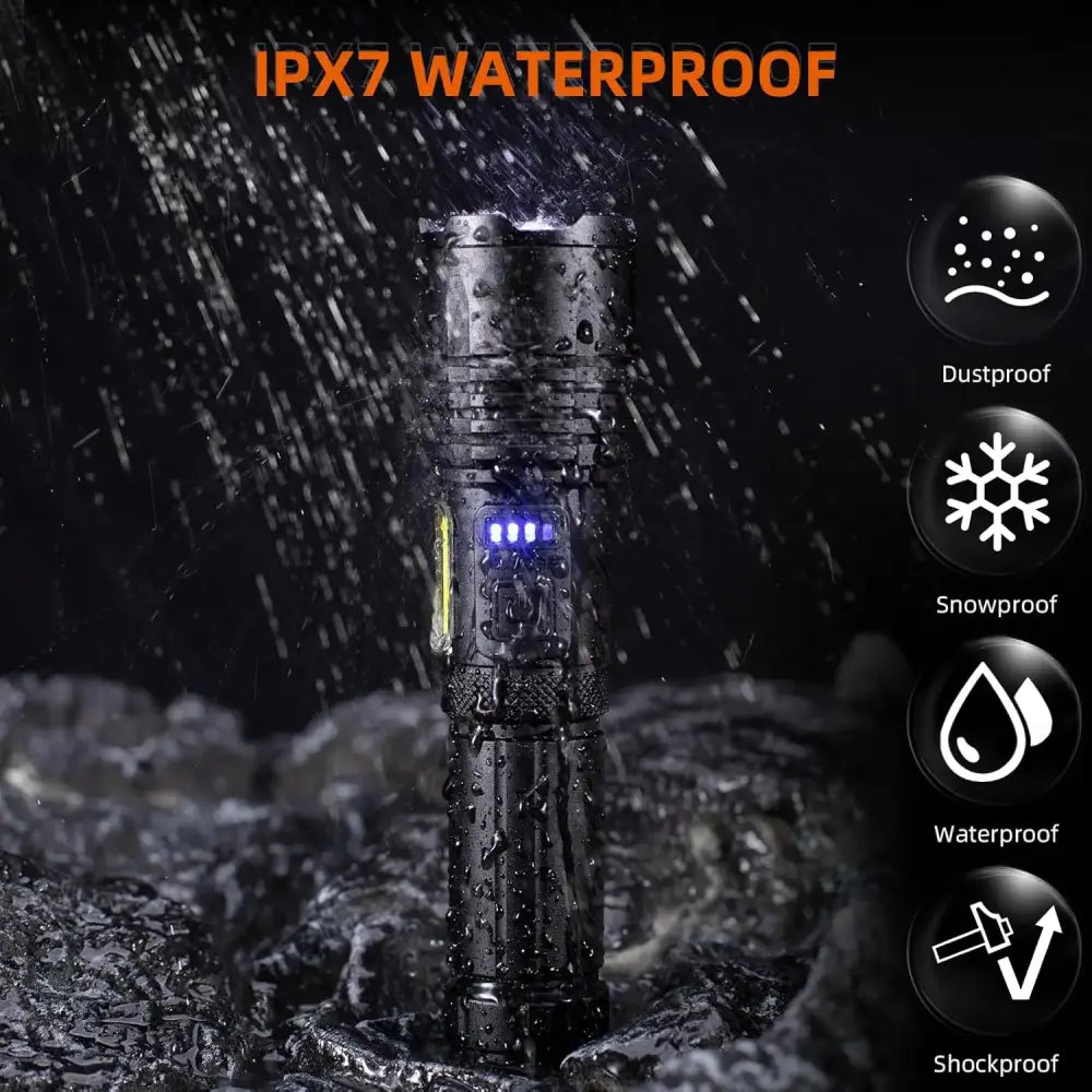 High Power Rechargeable LED Flashlight Habicare