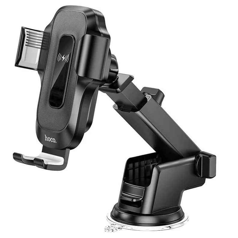 Hoco HW3 Wireless Fast Charging Car Phone Holder | 5W–15W Dashboard & Windshield Mount